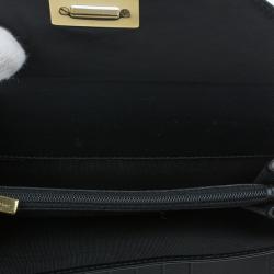 Pre Owned Salvatore Ferragamo Black Leather Continental Wallet