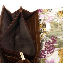 Pre Owned Salvatore Ferragamo Jungle Scarf-Print Flap Wallet