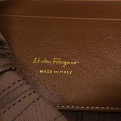 Pre Owned Salvatore Ferragamo Jungle Scarf-Print Flap Wallet