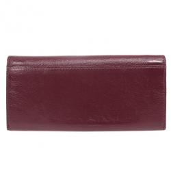 مملوكة مسبقًا Salvatore Ferragamo Gancini Bordeaux Continental Wallet