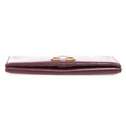 مملوكة مسبقًا Salvatore Ferragamo Gancini Bordeaux Continental Wallet