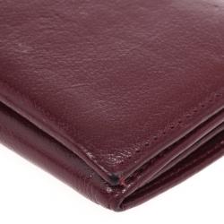 مملوكة مسبقًا Salvatore Ferragamo Gancini Bordeaux Continental Wallet
