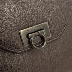 Pre Owned Salvatore Ferragamo Classic Mediterraneo Metallic Wallet