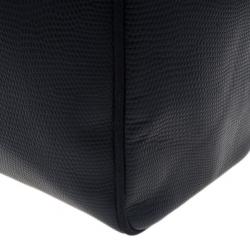 Pre Owned حقيبة كتف سالفاتوري فيراكامو فارا جلد سحلية منقوش مع محفظة بطية مزدوجة سوداء