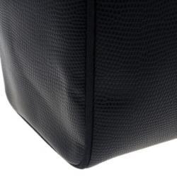 Pre Owned حقيبة كتف سالفاتوري فيراكامو فارا جلد سحلية منقوش مع محفظة بطية مزدوجة سوداء