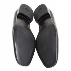 Salvatore Ferragamo Black Leather Mattia Loafers Size 46
