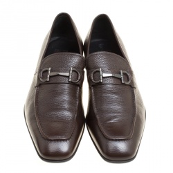 مملوكة مسبقًا Salvatore Ferragamo Brown Leather Loafers Size 46