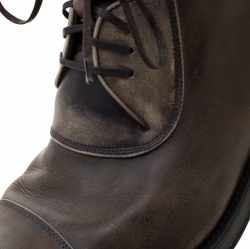 Pre Owned Salvatore Ferragamo Two Tone Leather Lace Up Ankle Boots Size 43.5