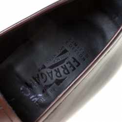 مملوكة مسبقًا حذاء لوفرز سالفاتوري فيراغامو سليب أون جلد بني مقاس 42