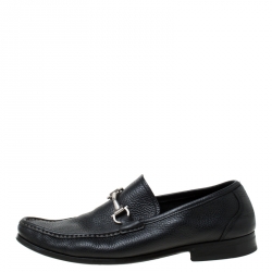 مملوكة مسبقًا حذاء لوفرز سالفاتوري فيراغامو سليب أون جلد أسود مقاس 43