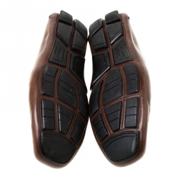 Pre Owned حذاء لوفرز سالفاتوري فيراغامو سارديغنا جلد بني مقاس 43