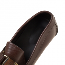 Pre Owned حذاء لوفرز سالفاتوري فيراغامو سارديغنا جلد بني مقاس 43