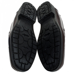 Pre Owned حذاء لوفرز سالفاتوري فيراغامو غانسيني جلد عنابي مقاس 45