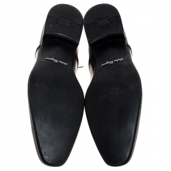 Pre Owned حذاء أكسفورد سالفاتوري فيراغامو دون جلد بني مقاس 44.5