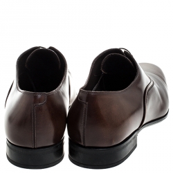 Pre Owned حذاء أكسفورد سالفاتوري فيراغامو دون جلد بني مقاس 44.5