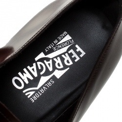 Pre Owned حذاء أكسفورد سالفاتوري فيراغامو دون جلد بني مقاس 44.5