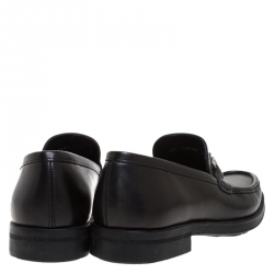 Salvatore Ferragamo Black Leather Mason Loafers Size 40