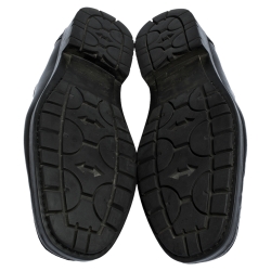 Salvatore Ferragamo Black Leather Gancini Bit Loafers Size 43