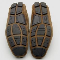 Pre Owned Salvatore Ferragamo Brown Suede Domenico Loafers Size 43