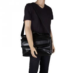 Salvatore Ferragamo Black Leather Briefcase