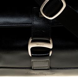 Salvatore Ferragamo Black Leather Briefcase