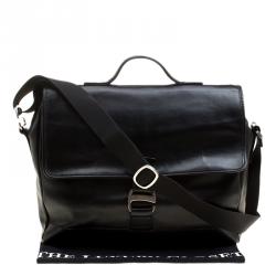 Salvatore Ferragamo Black Leather Briefcase