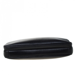 Pre Owned Salvatore Ferragamo Black/Red Leather Laptop Bag