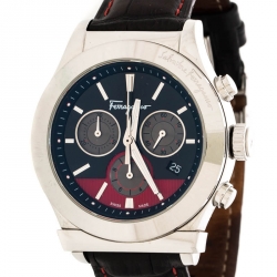 Salvatore Ferragamo Black Stainless Steel FFM100016 Men's Wristwatch 42 mm