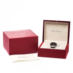 Salvatore Ferragamo Black Stainless Steel FFM100016 Men's Wristwatch 42 mm