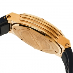 Salvatore Ferragamo Blue Rose Gold Tone Stainless Steel F-80 FIF050015 Men's Wristwatch 44 mm