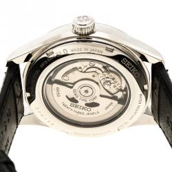 Seiko White Stainless Steel Presage Unlimited Enamel Men's Wristwatch 40 mm