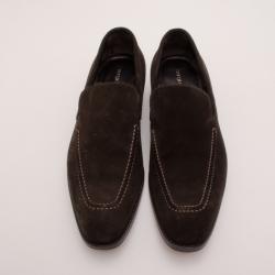 Pre Owned Sergio Rossi Brown Suede Loafers Size 44