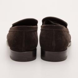 Pre Owned Sergio Rossi Brown Suede Loafers Size 44