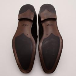 Pre Owned Sergio Rossi Brown Suede Loafers Size 44