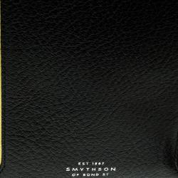 Smythson Black Leather Panama Zip Currency Case