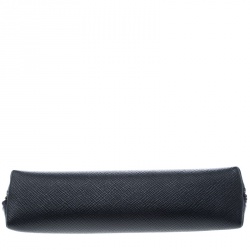 Smythson Dark Blue Leather Panama Pencil Case