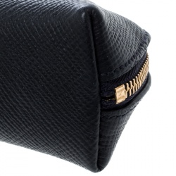 Smythson Dark Blue Leather Panama Pencil Case