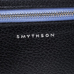 Pre Owned حافظة نقود سمثسون باناما بسحاب جلد سوداء