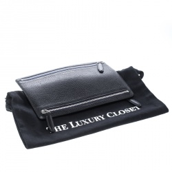 Pre Owned حافظة نقود سمثسون باناما بسحاب جلد سوداء