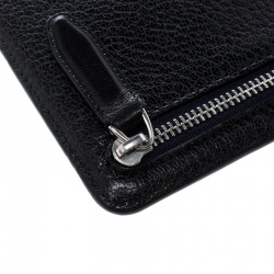 Pre Owned حافظة نقود سمثسون باناما بسحاب جلد سوداء