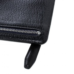 Pre Owned حافظة نقود سمثسون باناما بسحاب جلد سوداء