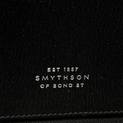 Smythson Black Leather Panama A4 Zip Writing Folder