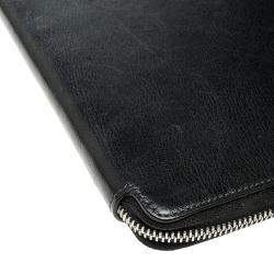 Smythson Black Leather Panama A4 Zip Writing Folder