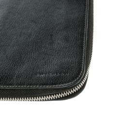 Smythson Black Leather Panama A4 Zip Writing Folder