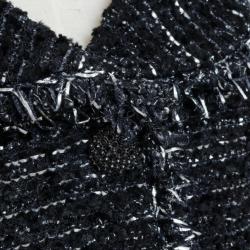 مملوكة مسبقًا St. John Black Stretch Tweed Knit Jacket US4