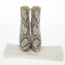 Pre Owned Stella McCartney Snake Effect Faux Leather Ankle Boots Size 39