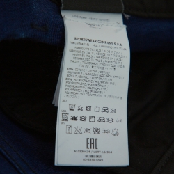 Stone Island Navy Blue Denim Cargo Pocket Detail Jeans M