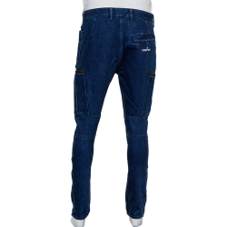Stone Island Navy Blue Denim Cargo Pocket Detail Jeans M