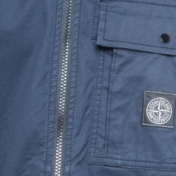 Stone Island Navy Blue Cotton Zip Front Jacket L