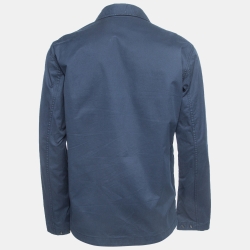 Stone Island Navy Blue Cotton Zip Front Jacket L